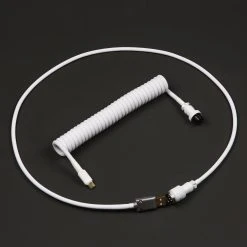 [Pre-Order] KBDfans White HANDMADE CUSTOM MECHANICAL KEYBOARD USB-C CABLE