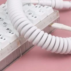 [Pre-Order] KBDfans White HANDMADE CUSTOM MECHANICAL KEYBOARD USB-C CABLE