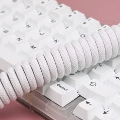 [Pre-Order] KBDfans White HANDMADE CUSTOM MECHANICAL KEYBOARD USB-C CABLE