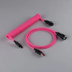 Shop KBDfans Pink Handmade Custom Mechanical Keyboard USB-C Cable