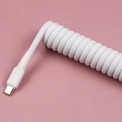 [Pre-Order] KBDfans White HANDMADE CUSTOM MECHANICAL KEYBOARD USB-C CABLE