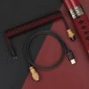 KBDfans Dark Red Handmade Custom Mechanical Keyboard USB-C Cable