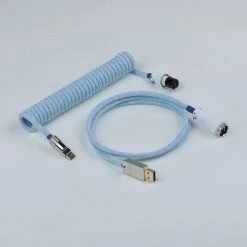 KBDfans Blue&white Handmade Custom Mechanical Keyboard USB-C Cable