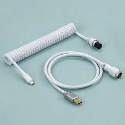 Shop KBDfans Flash White Handmade Custom Mechanical Keyboard USB-C Cable