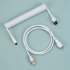 Shop KBDfans Flash White Handmade Custom Mechanical Keyboard USB-C Cable