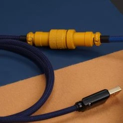 KBDfans Blue And Purple Handmade Custom Mechanical Keyboard USB-C Cable