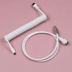 [Pre-Order] KBDfans White HANDMADE CUSTOM MECHANICAL KEYBOARD USB-C CABLE