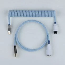 KBDfans Blue&white Handmade Custom Mechanical Keyboard USB-C Cable