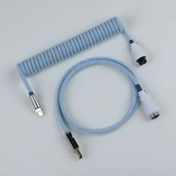 KBDfans Blue&white Handmade Custom Mechanical Keyboard USB-C Cable