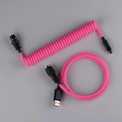 Shop KBDfans Pink Handmade Custom Mechanical Keyboard USB-C Cable