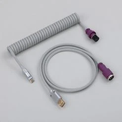 KBDfans Light Gray Handmade Custom Mechanical Keyboard USB-C Cable