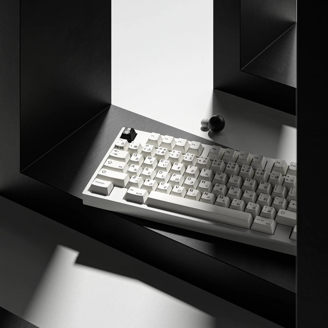 Shop [Restock] R3 EPBT X GOK Kuro/Shiro PBT Keycaps Set