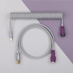 KBDfans Light Gray Handmade Custom Mechanical Keyboard USB-C Cable