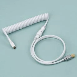 Shop KBDfans Flash White Handmade Custom Mechanical Keyboard USB-C Cable