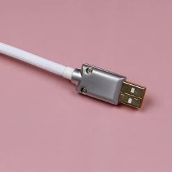 [Pre-Order] KBDfans White HANDMADE CUSTOM MECHANICAL KEYBOARD USB-C CABLE