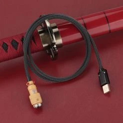 KBDfans Dark Red Handmade Custom Mechanical Keyboard USB-C Cable