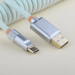 KBDfans Sky-blue Handmade Custom Mechanical Keyboard USB-C Cable Shop