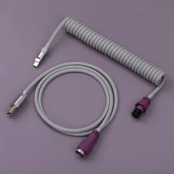 KBDfans Light Gray Handmade Custom Mechanical Keyboard USB-C Cable