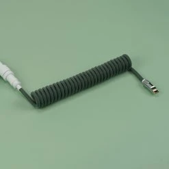 Shop KBDFANS Muti-Green HANDMADE CUSTOM MECHANICAL KEYBOARD USB-C CABLE