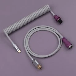 KBDfans Light Gray Handmade Custom Mechanical Keyboard USB-C Cable