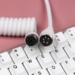 [Pre-Order] KBDfans White HANDMADE CUSTOM MECHANICAL KEYBOARD USB-C CABLE