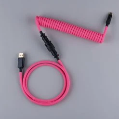 Shop KBDfans Pink Handmade Custom Mechanical Keyboard USB-C Cable