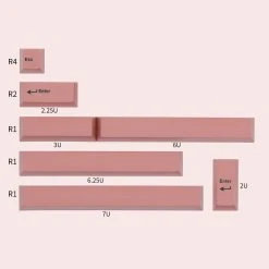 EPBT Doubleshot ABS Pink Extended Keycaps