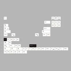 Shop [Restock] R3 EPBT X GOK Kuro/Shiro PBT Keycaps Set